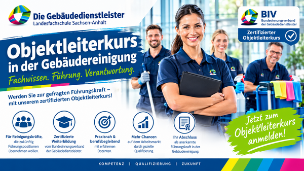 BIV-zertifizierter Objektleiterkurs Gebäudereinigung